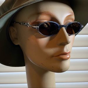 Brighton Narrow Blue Frame Sunglasses